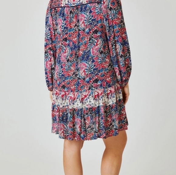 NWOT Anthropologie Spliced Bohemian Flowy Tunic Mini Dress - Picture 6 of 9